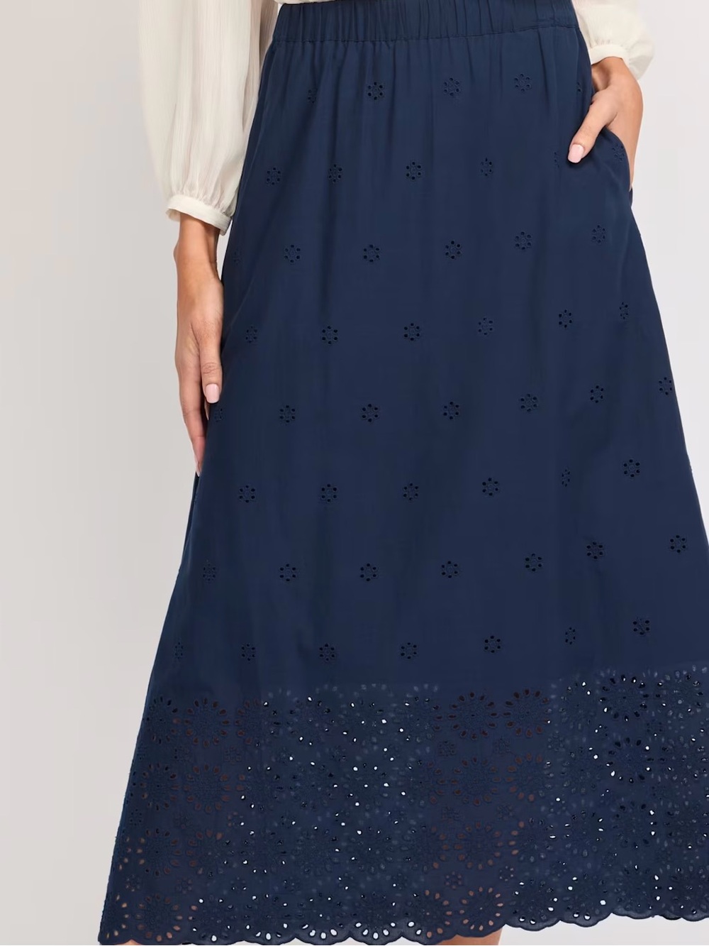 NWT (size L) 41 HAWTHORN Eyelet A-Line Skirt - Picture 2 of 4